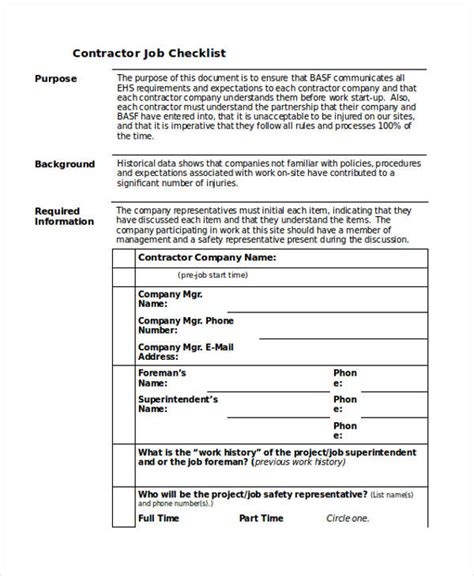 48 Checklist Templates In Word