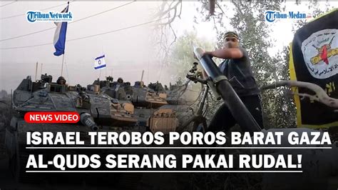 TANK LAPIS BAJA ISRAEL Dihancurkan Pasukan Hamas Al Quds Lewat Rudal