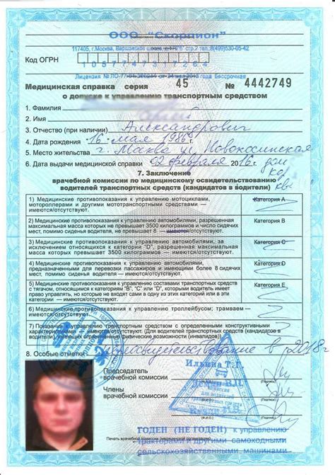 Что такое водительская медкомиссия