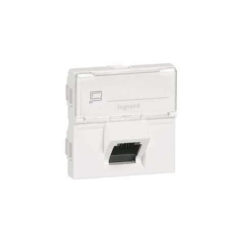 Legrand 076508 Prise Rj45 Catégorie6a Stp Inclinée à 45deg Blindage