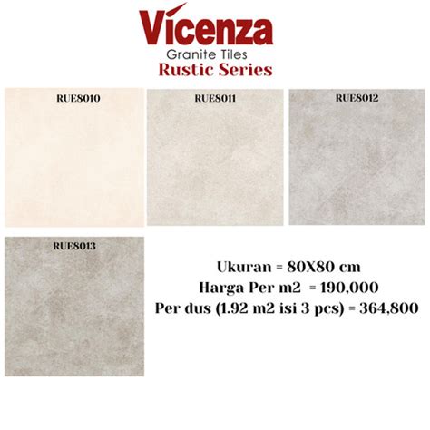 Jual Granit Granite Tile Vicenza 80x80 Rustic Motif Semen Bintik