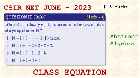 Csir Net June Abstract Algebra Part B Q Id Class