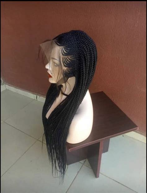 Braided Cornrow Wig Its Made To Order Chose Your Length Etsy