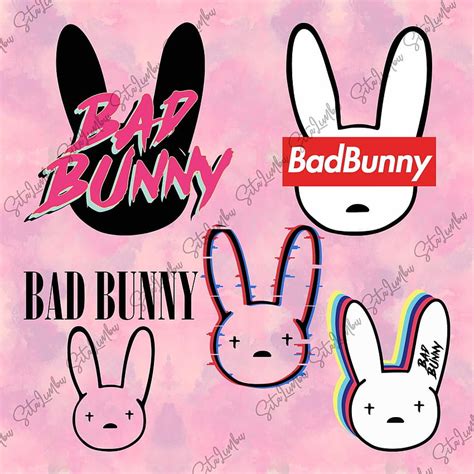 Bad Bunny Svg File Bab Bunny Bundle Bad Bunny Logo Svg Files For