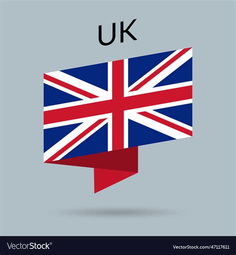 Uk Flag Icon United Kingdom British National Vector Image