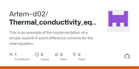 Github Artem D Thermal Conductivity Equation This Is An Example Of