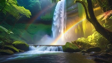 Relaxing Rainforest Waterfall Magic Enchanting Relaxation Sounds And