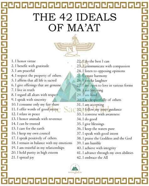 The 42 Principles Of Maat