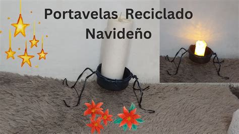 Portavelas Con Material Reciclado Candle Holder With Recycled