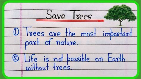 10 Lines On Save Trees In English Essay On Save Trees 10 Lines Save