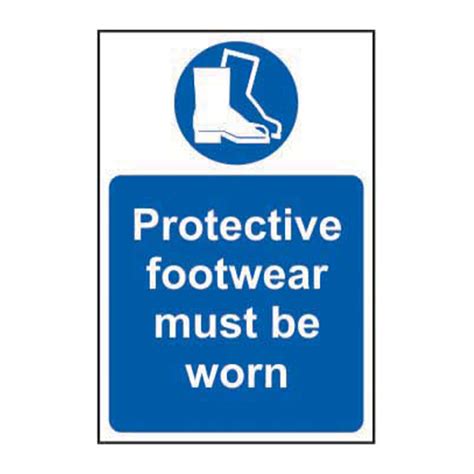 Centurion Protective Footwear Must Be Worn Sign Non Adhesive Rigid Pvc 400mm X 600mm