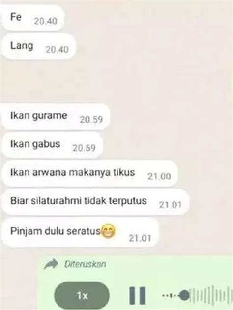 6 Chat Lucu Pinjam Seratus Ke Teman Ini Kocak Pakai Pantun Hot