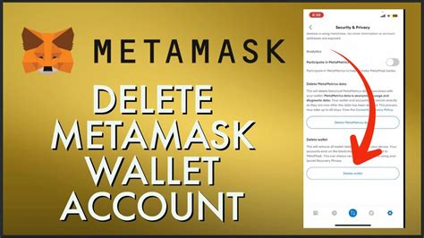 How To Delete Metamask Wallet Account Using Mobile Device Youtube