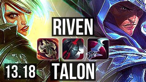 Riven Vs Talon Mid Quadra Solo Kills Legendary