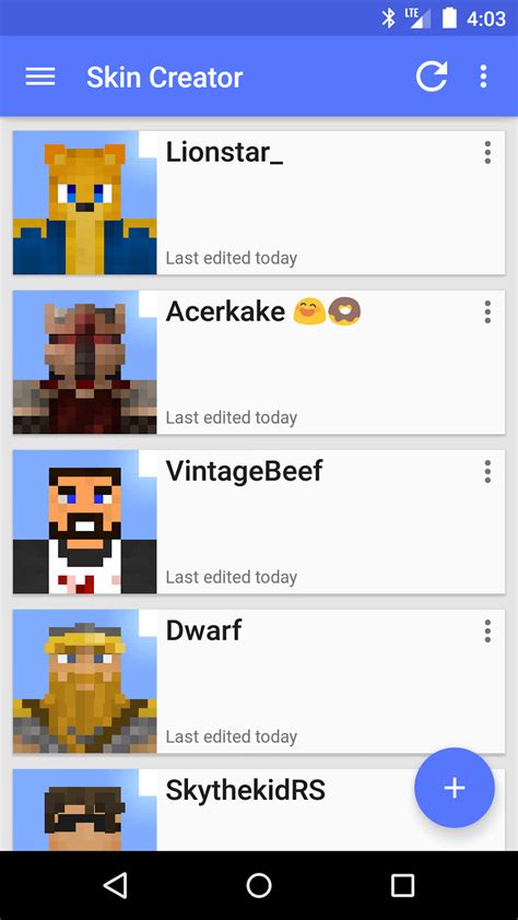 Android Için Skin Creator For Minecraft İndir