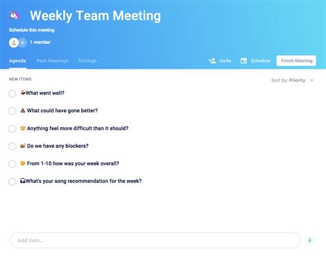 The weekly team meeting agenda template that every manager needs | Hypercontext by Spinach