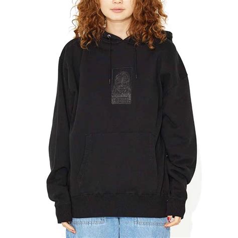 【sale】 【 X Girl エックスガール 】 Satin Patch Sweat Hoodie Box型 サテンワッペン フェイス