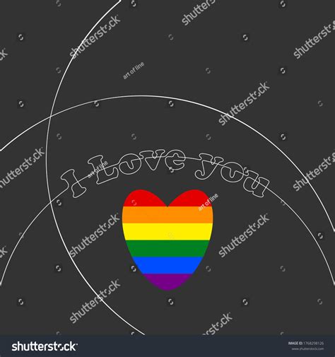 Lgbt Gay Pride Heart Continuous Line Stock Vector Royalty Free