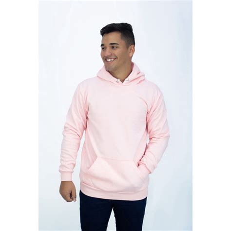 Blusa Moletom Canguru Rosa Masculino Liso Dbl Submarino