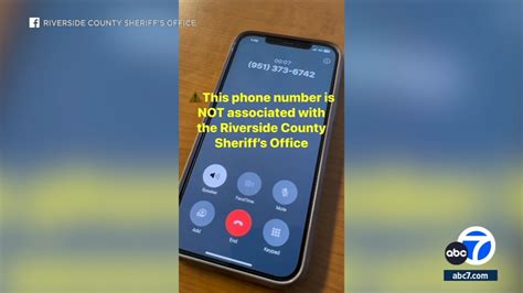 Phone Scam Warning Riverside County Sheriff Says Calls Asking For