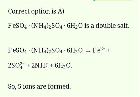 13 The Number Of Ions Formed On Dissolving One Molecule Of Tex