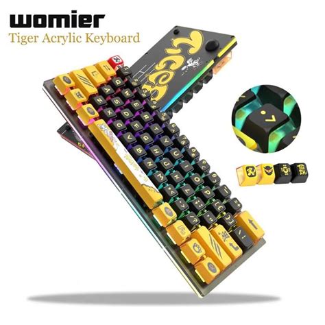 Womier K Mechanical Keyboard Hotswap Layout Dual Rgb Backlit