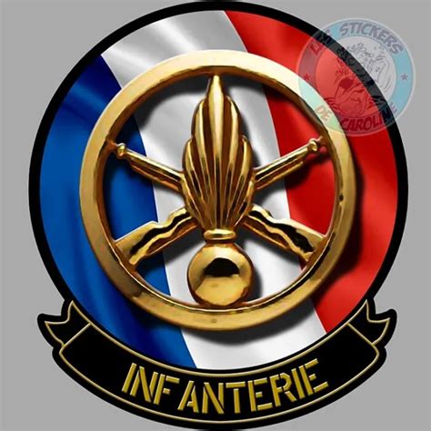 Sticker Armee De Terre Francaise Infanterie Insigne Regiment Militaire