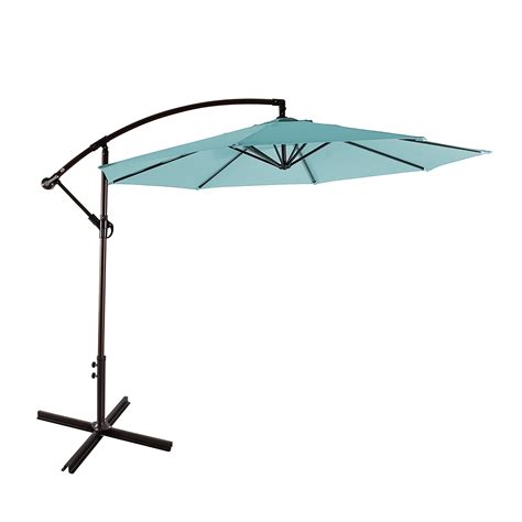 Bally 10 Ft Cantilever Hanging Patio Umbrella Turquoise