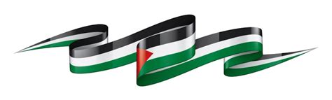 علم فلسطين الشريط الشريط أيقونة موضوع 3d Png والمتجهات للتحميل مجانا