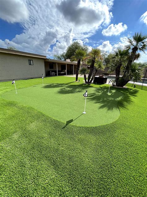 Custom Putting Greens For Backyard Glendale Az Az Grass Pros