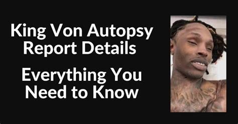 King Von Autopsy Results Everything You Need To Know In 2024 Wellness Beauty Blog