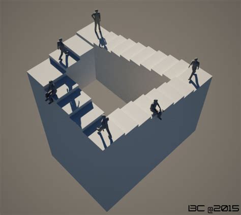 Penrose Stairs NOW IN 3D! by Boris-BC on DeviantArt