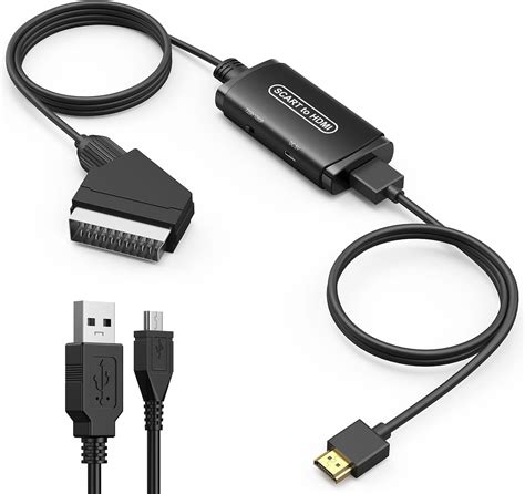 ABLEWE Adapter SCART Na HDMI Z Kablem HDMI 1080P SCART Na HDMI