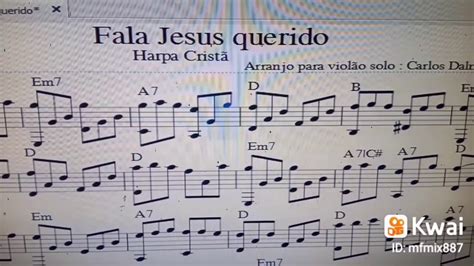 Fala Jesus Querido Partitura Para Violao Solo Youtube