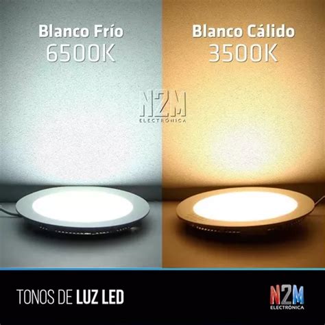 Panel Led Redondo Embutir W Plafon Blanco Pack Premium En Venta En