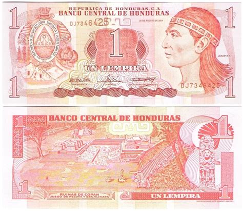 Honduras Lempira P Euro M Nzen Banknoten Geldscheine Notgeld