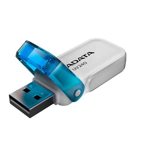 Memoria Usb Gb Adata Uv Blanca Azul Auv G Rwh Dd Tech