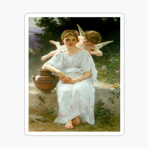 William Adolphe Bouguereau Whisperings Of Love Sticker For Sale By