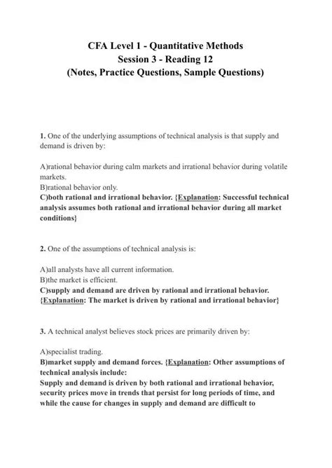 Cfa Level 1 Quantitative Methods Session 3 Reading 12 Cfa