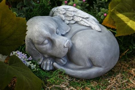 Dog Angel Statue Beautiful Pet Memorial Garden Sculpture - Etsy