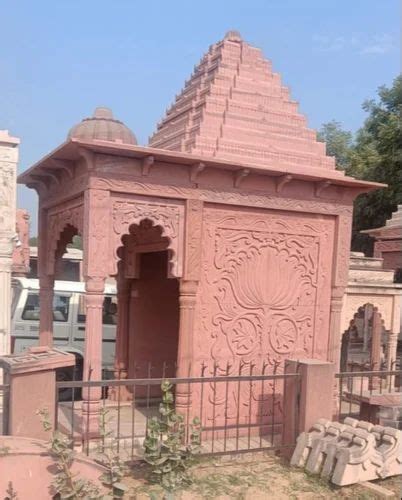 Pink Feet Red Sandstone Temple Design Antique Thickness Mm At