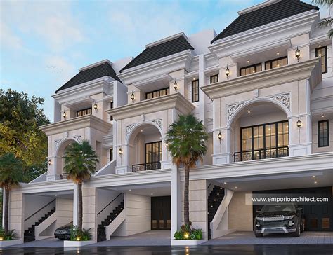 Desain 3 Unit Rumah Mediteran 2 5 Lantai Bapak FRM Di Jakarta Tampak