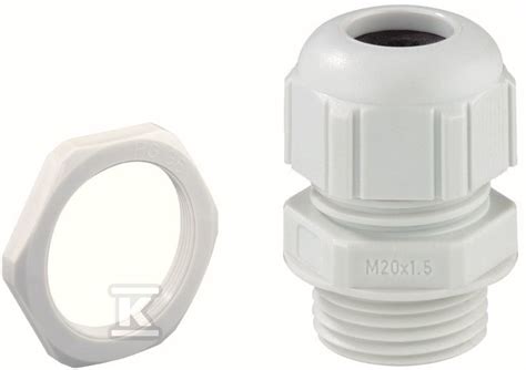 Cable Gland Kvr M Mgm Ip Gray With Strain Relief And Locknut