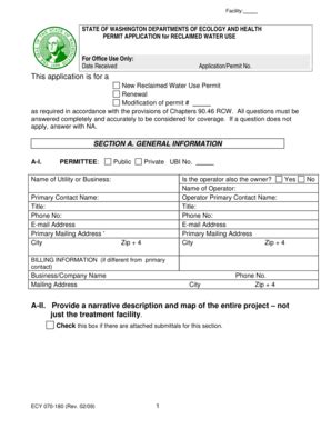 Fillable Online Fortress Wa State Of Washington Departments Of Ecology