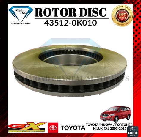 Rotor Disc Toyota Innova Hilux Fortuner Front P N