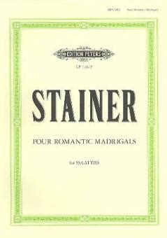 Four Romantic Madrigals Von John Stainer Noten F R Gemischten Chor