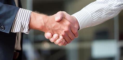 Premium Photo Two Men Shaking Hands Business Teamwork Cooperation