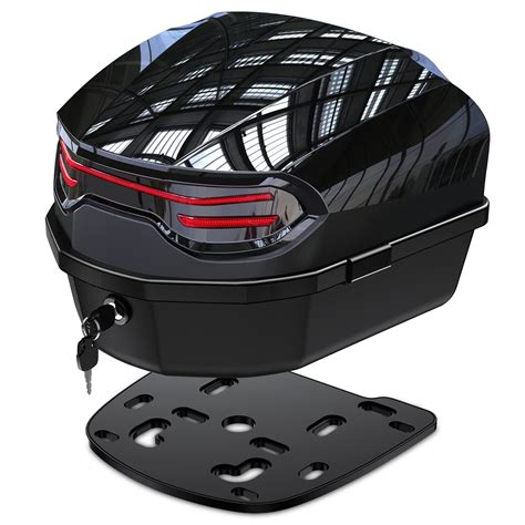 Buy LESANM 35L Motorcycle Top Case Motorcycle Daily Tail Box Trunk