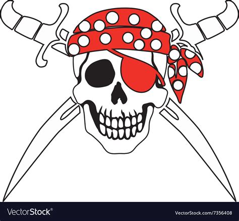 Pirate Symbol Jolly Roger Royalty Free Vector Image