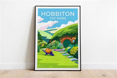 Lord Of The Rings Poster The Hobbiton Poster Hobbiton Wall Decor Lotr Home Decor Lord Of The